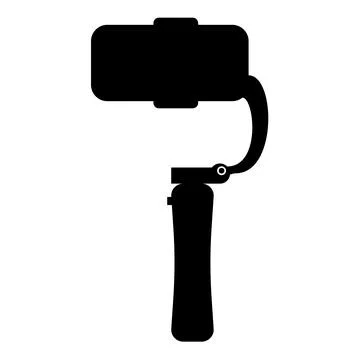 Gimbal mobile stabilizer for smartphone camera cell phone steady cam icon b.. Stock Illustration