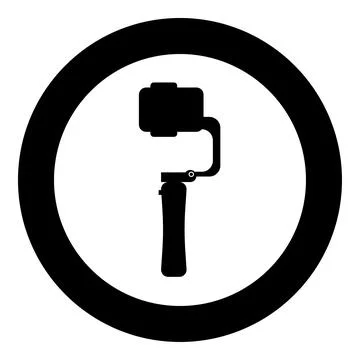 Gimbal mobile stabilizer for smartphone camera cell phone steady cam icon i.. Stock Illustration