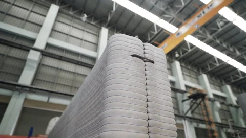 Gimbal move Cement 3D Printing structure 50fps Stock-Footage 246377280