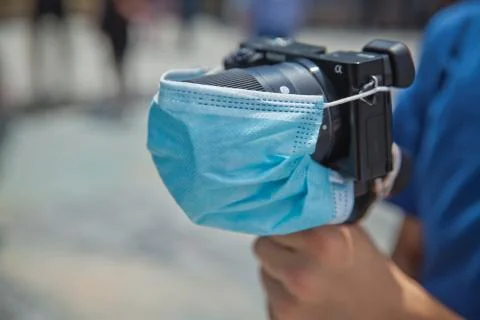 Gimbal Operator with black equipament - Stabilizer and camera filmmaking . An Stock Photos