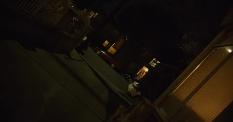 Gimbal shot through the streets of Los Feliz in Los Angeles, California Stock Footage 99131604