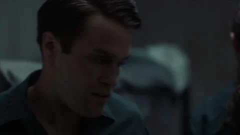 Gimbal shot of two inmates in a cell, 2000s, USA - Reenactment 스톡 동영상 243735682