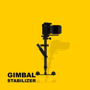 Gimbal stabilizer with camera vector design Stock Illustration