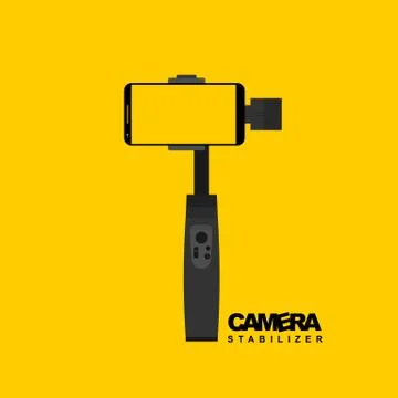 Gimbal stabilizer with mobile vector illustration Stock Illustration