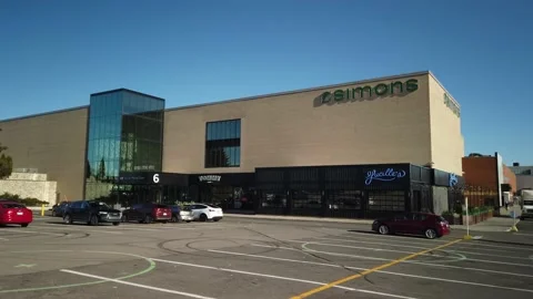 Gimbal Tracking Shot of Simons Store Stock Footage 224778441