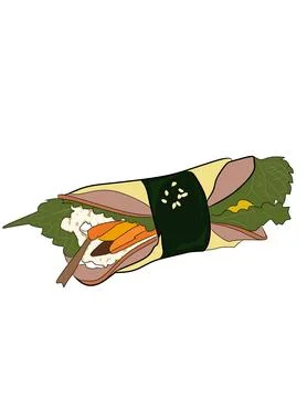 Gimbap Stock Illustration