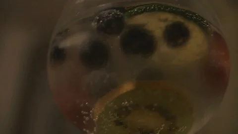 Gin and Tonic Glass Low Angle 2 Stock Footage 101728277