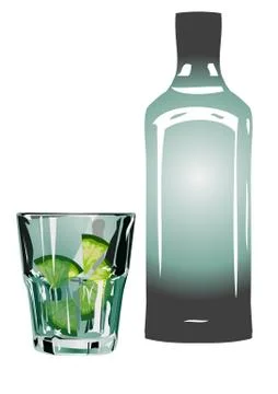 Gin and tonic Stock Illustration
