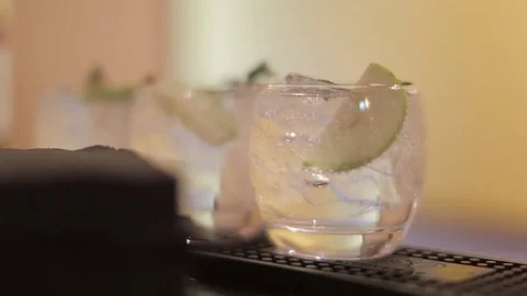 Gin with Apple Stock Footage 77225661