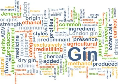 Gin background concept Stock Illustration