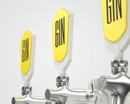 Gin Draught Spigot Row Stock Illustration