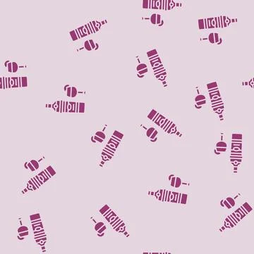 Gin drink bottle glyph seamless pattern Stock Illustration