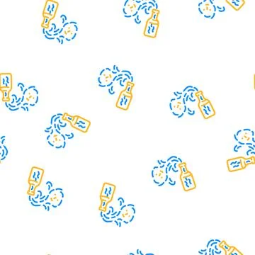 Gin fantasy character vector seamless pattern Stock Illustration