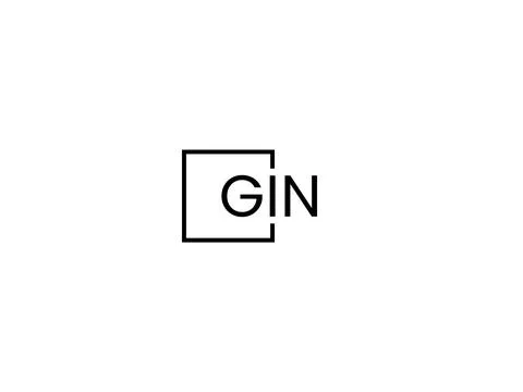 GIN letter initial logo design vector illustration Stock Illustration
