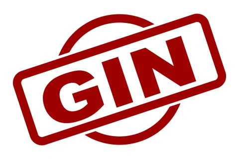 Gin Rubber Ink Stamp Stock Illustration