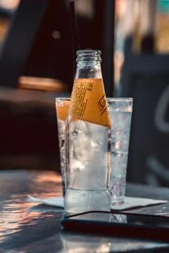Gin tonic close up Stock Photos