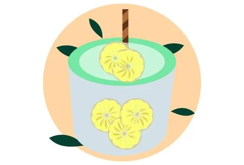 Gin Tonic Concept Illustration Stock Illustration
