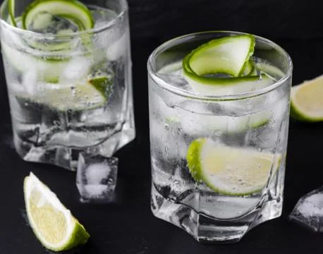 Gin tonic drink Stock Photos