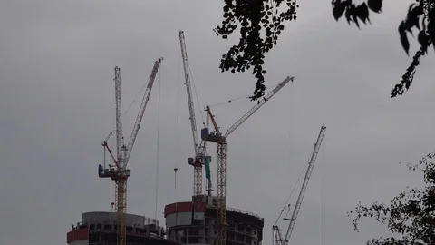 Gindi Towers under construction, Tel-Aviv Israel Video stock 103193345