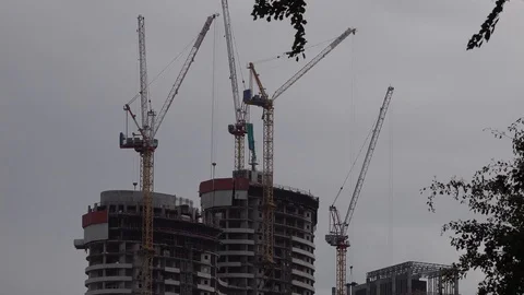 Gindi Towers under construction, Tel-Aviv Israel Stock Footage 103193534