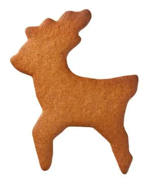 Gingebread Reindeer Cookie Stock Photos
