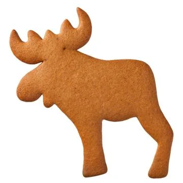 Gingebread Reindeer Cookie Stock Photos