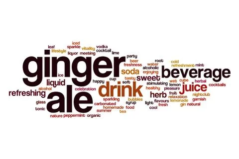 Ginger ale word cloud Stock Illustration