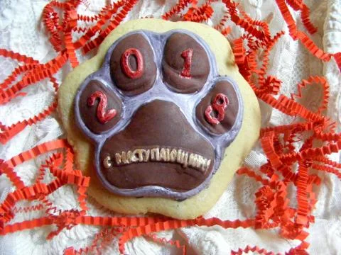 Ginger biscuits new year Stock Photos