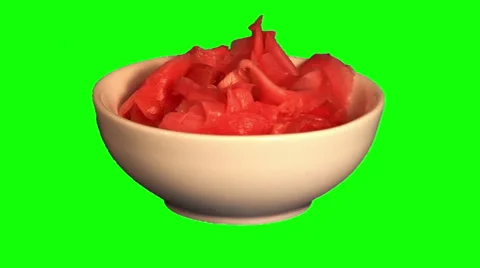 Ginger in bowl Stock Footage 45893663