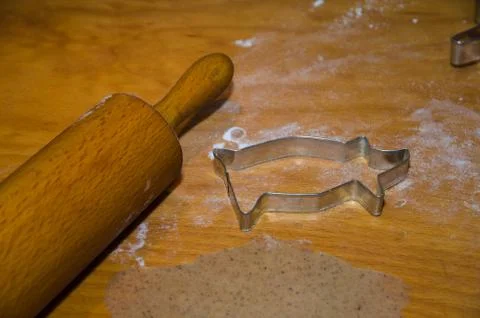 Ginger bread baking equipment Stock Photos