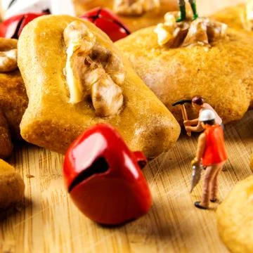 Ginger bread cakes closeup Stock Photos