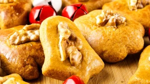 Ginger bread cakes closeup Stock Photos