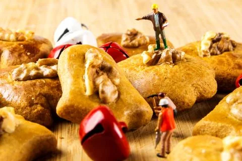 Ginger bread cakes closeup Stock Photos