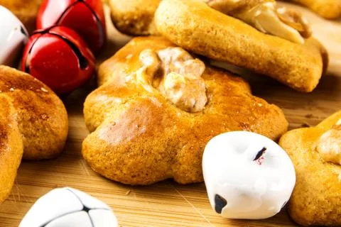 Ginger bread cakes closeup Stock Photos