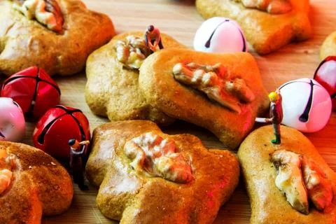 Ginger bread cakes closeup Stock Photos