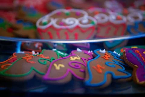 Ginger bread cookies 스톡 사진