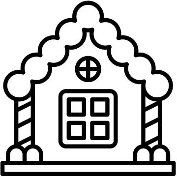 Ginger bread house icon, Christmas related vector illustration Stock Illustration