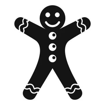 Ginger bread icon, simple style Illustrazione stock