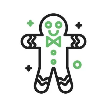 Ginger Bread icon vector image. Illustrazione stock