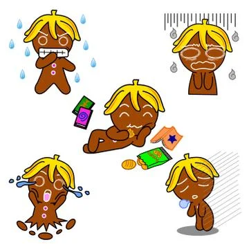 Ginger Bread Motion Stock Illustration