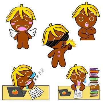 Ginger Bread Motion Stock Illustration