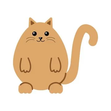 Ginger cartoon cat, vector. Stock Illustration