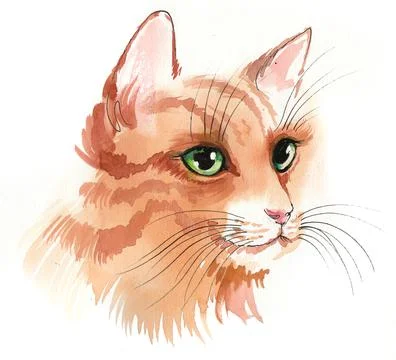 Ginger cat Illustrazione stock