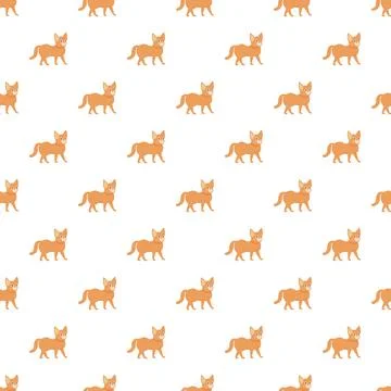 Ginger cat seamless pattern for textile or paper Stockillustratie