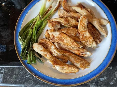 Ginger chicken dish. Stock Photos
