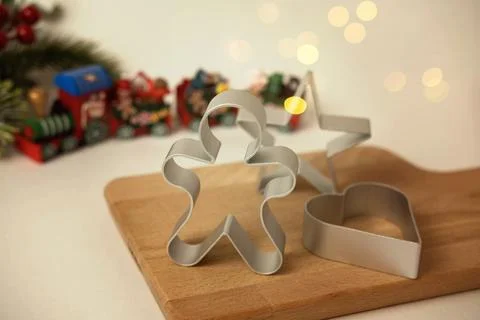 Ginger cookies, gingerbread man , making christmas cookies , christmas concept Stock Photos