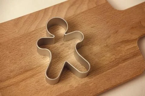 Ginger cookies, gingerbread man , making christmas cookies , christmas concept Stock Photos