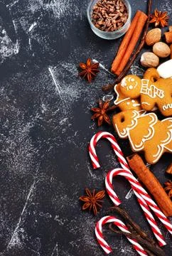 Ginger cookies Stock Photos