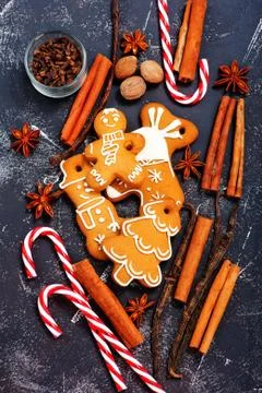 Ginger cookies Stock Photos