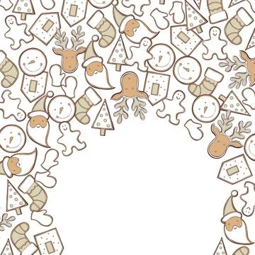 Ginger cookies.  Vector baclground. 스톡 일러스트